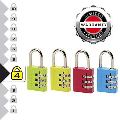 Masterlock 30mm - solid aluminium body - 24mm chrome plated steel shackle, 5mm di - 7630EURDCOL - thumbnail