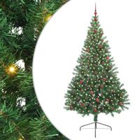 VidaXL Kunstmatig voorverlicht kerstboom met 300 led groen 240 cm pvc - thumbnail