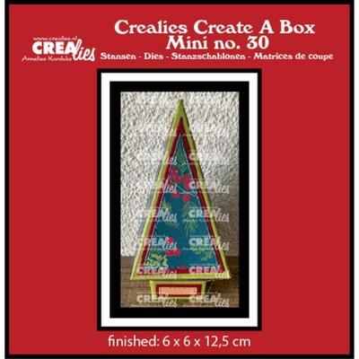 Crealies • create a box mini kerstboom doosje mini