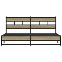 Bedframe zonder matras metaal sonoma eikenkleurig 180x200 cm - thumbnail