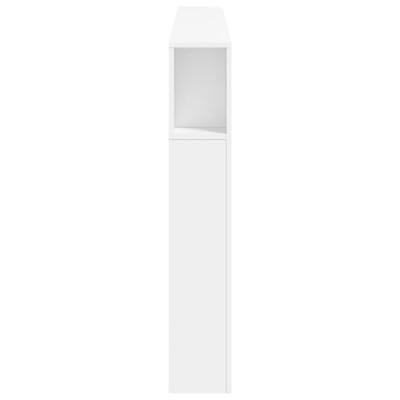 Hoofdeinde met LED 180x18,5x103,5 cm bewerkt hout wit