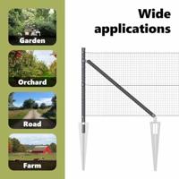 VidaXL Afrasteringspaal grijs 25 x 0,5 m (19 x 19 mm mesh) staal - thumbnail