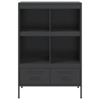 Hoge kast 68x39x101,5 cm staal zwart - thumbnail