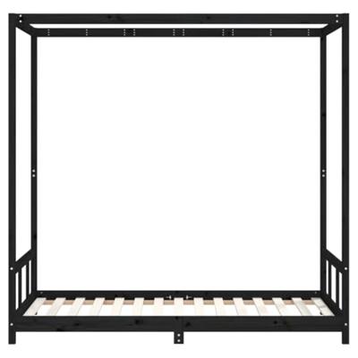 Kinderbedframe 90x190 cm massief grenenhout zwart Kinderbedframe 90x190 cm massief grenenhout zwart