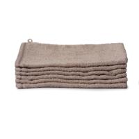 Ten Cate Washandjes 16x21 cm 6 Stuks Taupe/100% Katoen - thumbnail