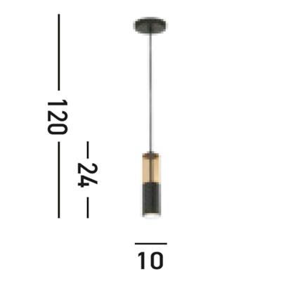 Searchlight Strakke hanglampMerrygold - 82121-1BK