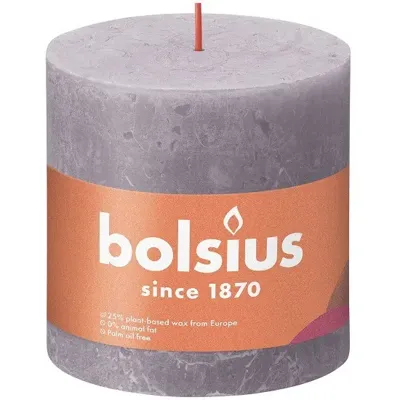 Bolsius kaars rustiek 10x10 cm frosted lavender