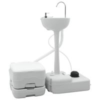 Camping Toilet 2 pcs Grijs en Wit 50.5 x 33 x 103 cm - thumbnail