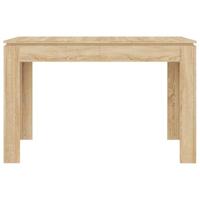 Eettafel 120x60x76 cm bewerkt hout sonoma eikenkleurig - thumbnail
