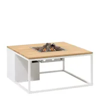 Cosi Fires vuurtafel cosiloft 100 lounge table white/teak - thumbnail
