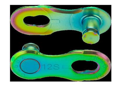 KMC verbindingsschakel connector 12nr aurora green 2pcs/card