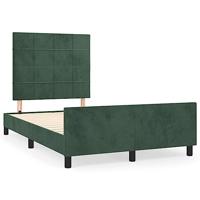 Bedframe zonder matras 120x200 cm fluweel donkergroen - thumbnail