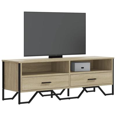 Tv-meubel 122x34x41 cm bewerkt hout sonoma eikenkleurig
