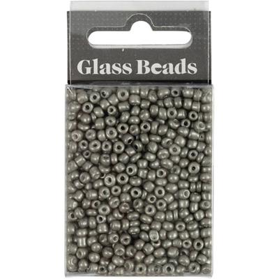 Creativ Company Rocailles, d 3 mm, afm 8/0, gatgrootte 0,6-1,0 mm, grijs, 25 gr/ 1 doos Creativ Company Rocailles, d 3 mm, afm 8/0, gatgrootte 0,6-1,0 mm, grijs, 25 gr/ 1 doos
