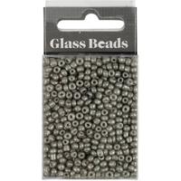 Creativ Company Rocailles, d 3 mm, afm 8/0, gatgrootte 0,6-1,0 mm, grijs, 25 gr/ 1 doos - thumbnail