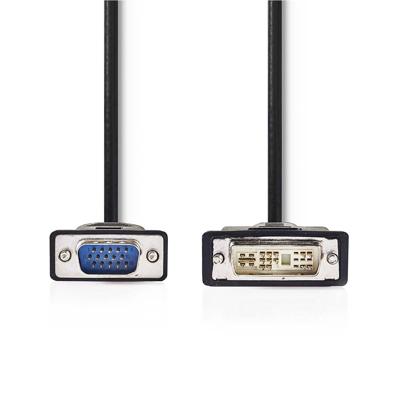 DVI-Kabel | DVI-A 12+5-pins male - VGA male | 2,0 m | Zwart