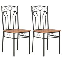 VidaXL Eetkamerstoelen 2 st mdf bruin - thumbnail