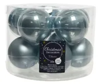 Decoris kerstballen glas 10st Blauw 6cm - thumbnail