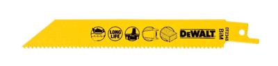 DeWalt Accessoires Reciprozaagblad BiM,152x2,5mm hout, kunststof en non-ferro, bestand tegen spijkers - DT2345-QZ DeWalt Accessoires Reciprozaagblad BiM,152x2,5mm hout, kunststof en non-ferro, bestand tegen spijkers - DT2345-QZ