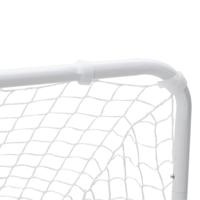 VidaXL Voetbaldoel wit 122x81x81 cm staal - thumbnail