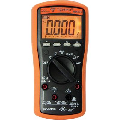 Tempo Communications MM200 Multimeter Digitaal CAT IV 300 V Weergave (counts): 6000 Tempo Communications MM200 Multimeter Digitaal CAT IV 300 V Weergave (counts): 6000