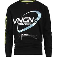 Vingino longsleeve Jurt met printopdruk zwart - thumbnail
