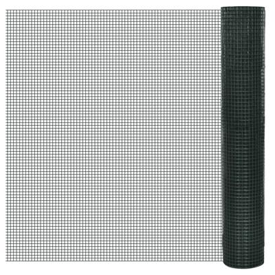 Kippengaas 25x1 m gegalvaniseerd staal met PVC-coating groen Kippengaas 25x1 m gegalvaniseerd staal met PVC-coating groen