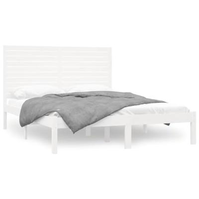 Bedframe massief hout wit 140x200 cm Bedframe massief hout wit 140x200 cm