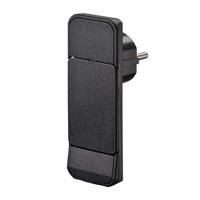 NVB 104548 Platte stekker met randaarde Kunststof Met uittrekhulp 230 V Zwart IP20 - thumbnail