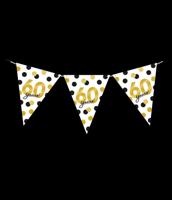Vlaggenlijn Celebration 60 Jaar Wit/Goud/Zwart - thumbnail