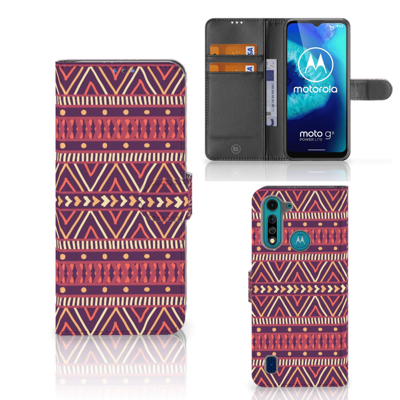 Motorola G8 Power Lite | Telefoon Hoesje | Aztec Paars Motorola G8 Power Lite | Telefoon Hoesje | Aztec Paars