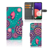 Samsung Galaxy A22 5G Hoesje Cirkels en Vlinders - thumbnail