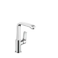 Hansgrohe Metris wastafelkraan met hoge draaibare uitloop met waste chroom 31087000 - thumbnail