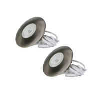 Set van 2 Pavo - Platte LED ipbouwspots met lage inbouwdiepte 12mm - 3 Watt 300 Lumen - 2700K Warm wit - Dimbaar - Rond - Meubelspot - IP44 waterdicht - RVS - thumbnail