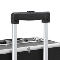 Make-up trolley aluminium zwart - thumbnail
