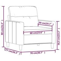 Fauteuil 60 cm stof lichtgrijs - thumbnail