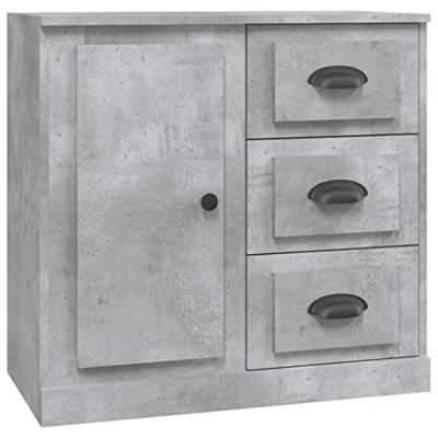 Dressoir 70x35,5x67,5 cm bewerkt hout betongrijs