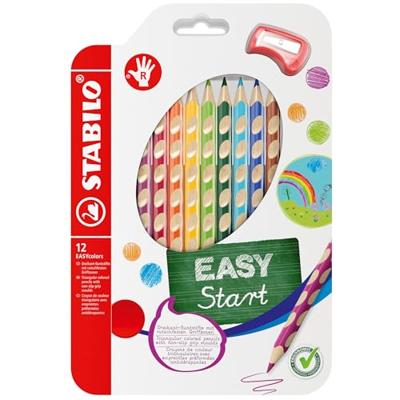 Stabilo easycolors kleurpotloden rechtshandig - 12 st. + puntenslijper Stabilo easycolors kleurpotloden rechtshandig - 12 st. + puntenslijper