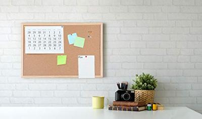 Bi-Office kurkbord met houten kader, ft 90 x 60 cm