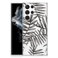 Samsung Galaxy S22 Ultra | TPU Case | Leaves Grey - thumbnail