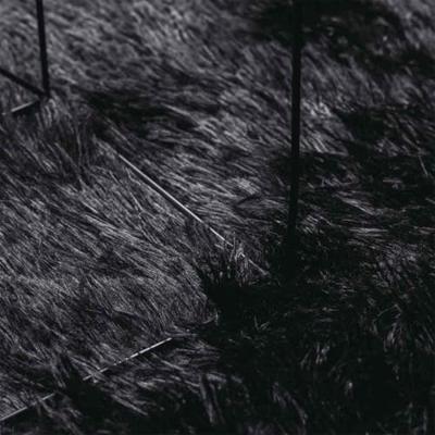 Hoogpolig vloerkleed NAVARRA 160x160 cm polyester zwart Hoogpolig vloerkleed NAVARRA 160x160 cm polyester zwart