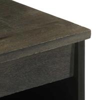 Dressoir 60x33x75 cm massief mangohout zwart - thumbnail