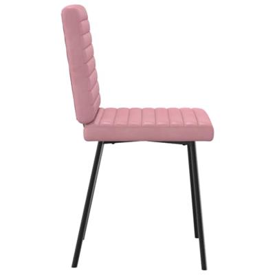 Eetkamerstoelen 2 st fluweel roze Eetkamerstoelen 2 st fluweel roze