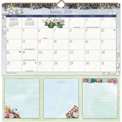 Botanical Gardens 2026 Memomate Spiral Calendar