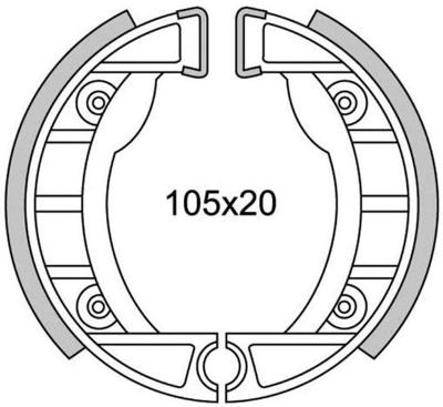 Newfren remsegment gf0152 ciao, si ø105mm voor (gietwiel)