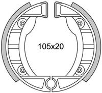 Newfren remsegment gf0152 ciao, si ø105mm voor (gietwiel) - thumbnail