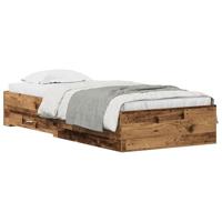 Bedframe met lades met lade Oud hout 90 x 190 cm Bewerkt hout - thumbnail