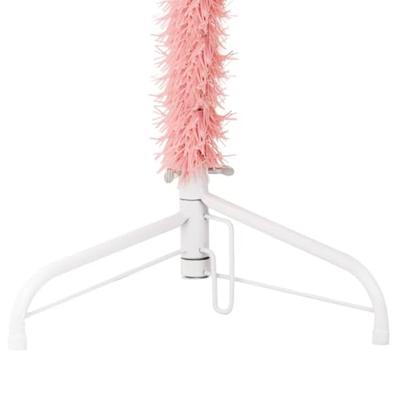 VidaXL Kunstkerstboom half met standaard smal 120 cm roze