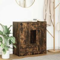 Dressoir met lades en deuren 70,5x34x74,5 cm gerookt eiken - thumbnail