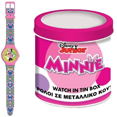 Horloge Kinderen Minnie Mouse MINNIE - TIN BOX Ø 33 mm